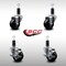 Service Caster 3'' SS Soft Rubber Wheel Swivel 1-1/4'' Expanding Stem Caster Set 2 Brakes, 4PK SCC-SSEX20S314-SRS-2-TLB-2-114 - alternate 5